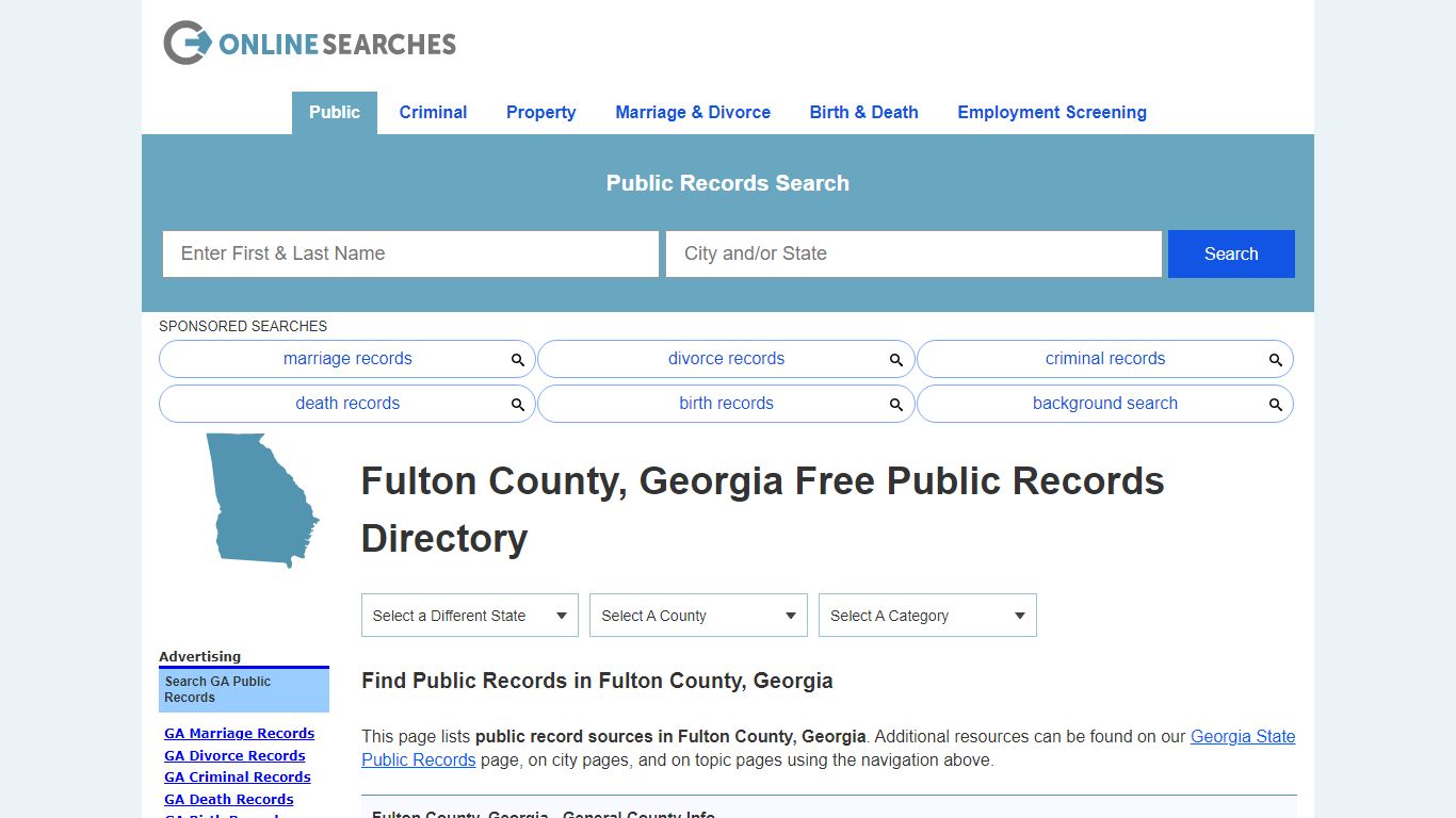 Fulton County, Georgia Public Records Directory